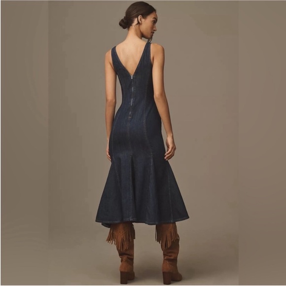 Reformation Serafina Denim Midi Dress - Picture 2 of 10